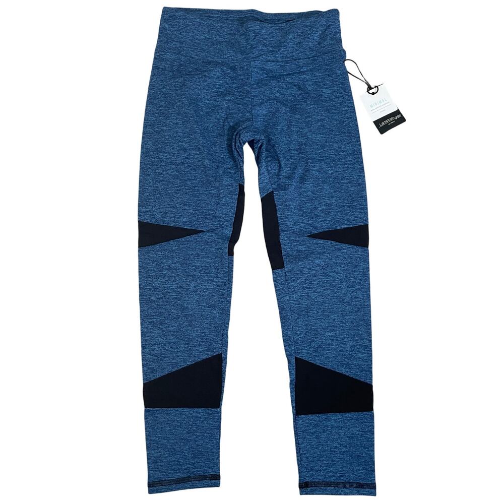 Lanston Sport Minimal Diamond Mesh 7/8 Legging Ocean Blue Black - XS - $128